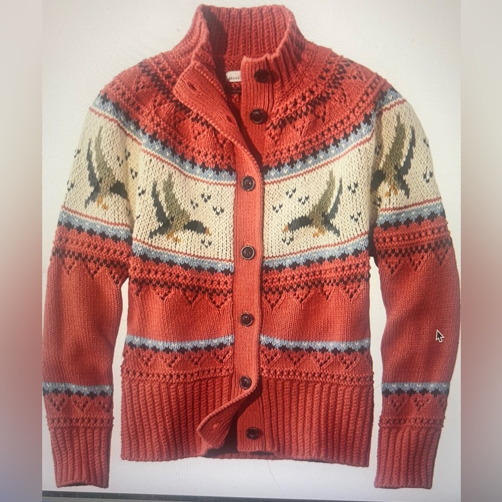 LLBean Women's Signature Cotton Fisherman Cardigan Sweater NWT S